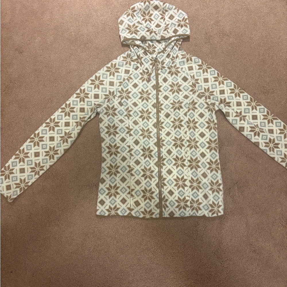 2 for $10 George Geometric Patterned coat Brown and White size xs